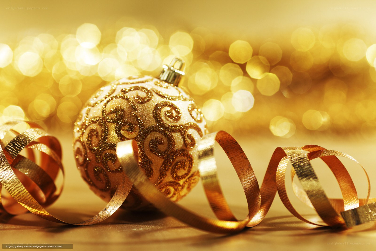 Golden Christmas ornament