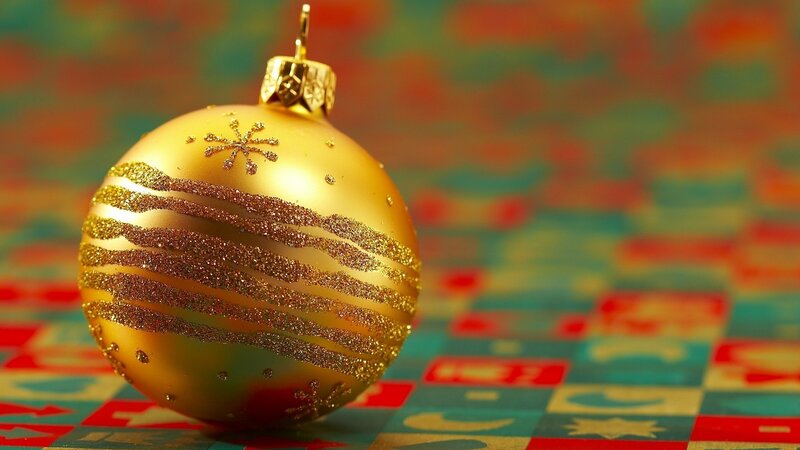 Golden Christmas ornament