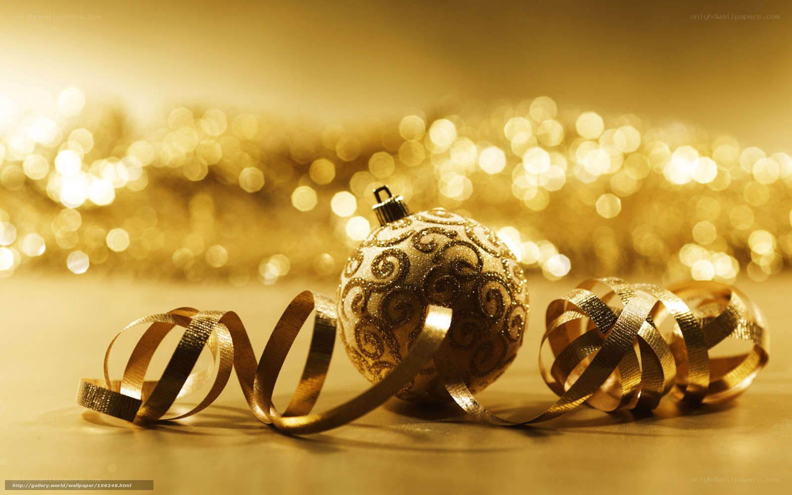 Golden Christmas ornament