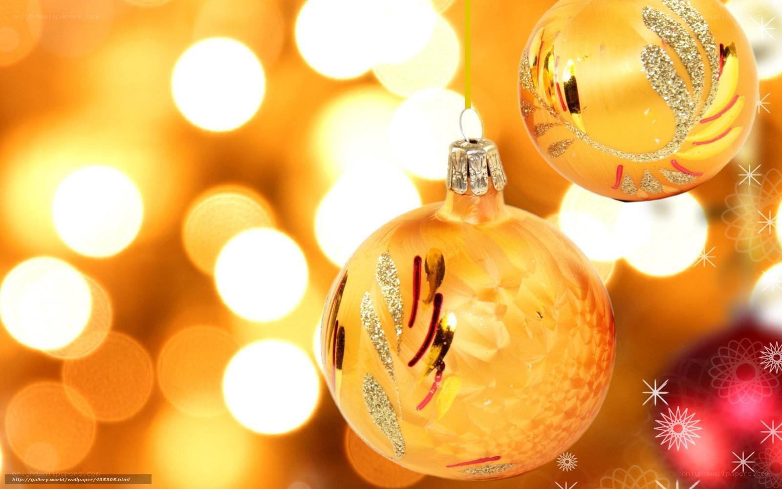 Golden Christmas ornaments