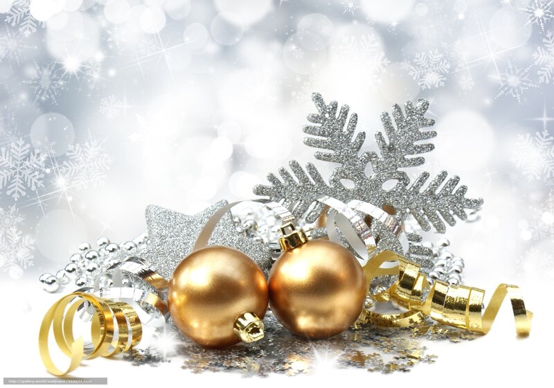 Golden Christmas ornaments