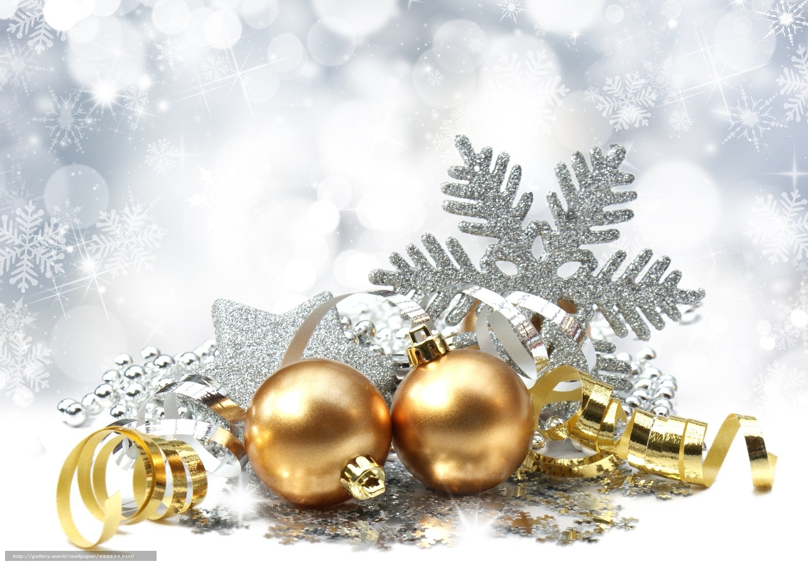 Golden Christmas ornaments