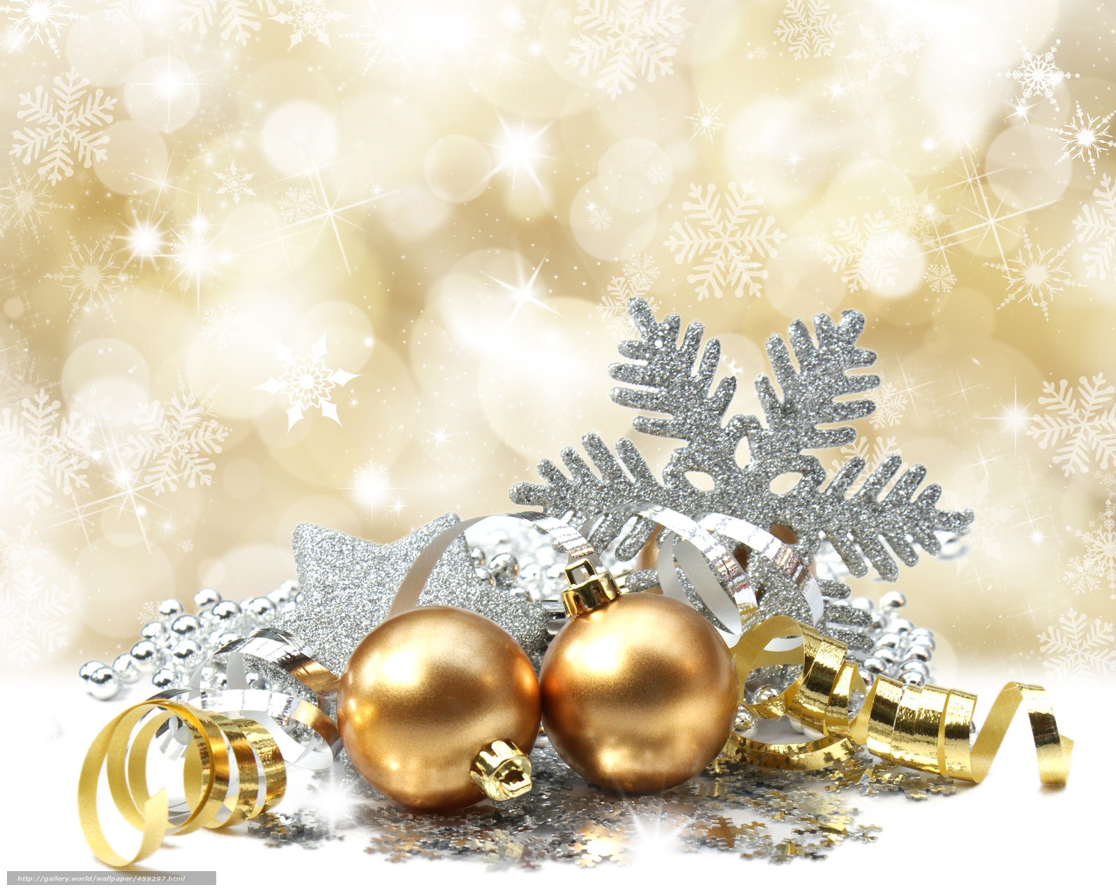 Golden Christmas ornaments