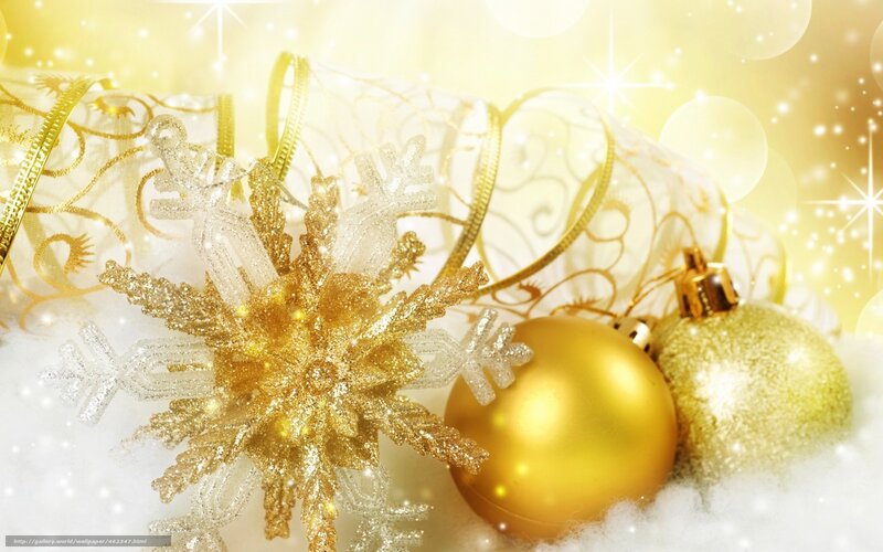 Golden Christmas ornaments