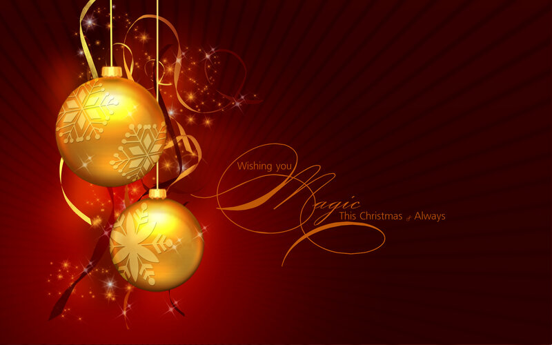 Golden Christmas Ornaments — Festive