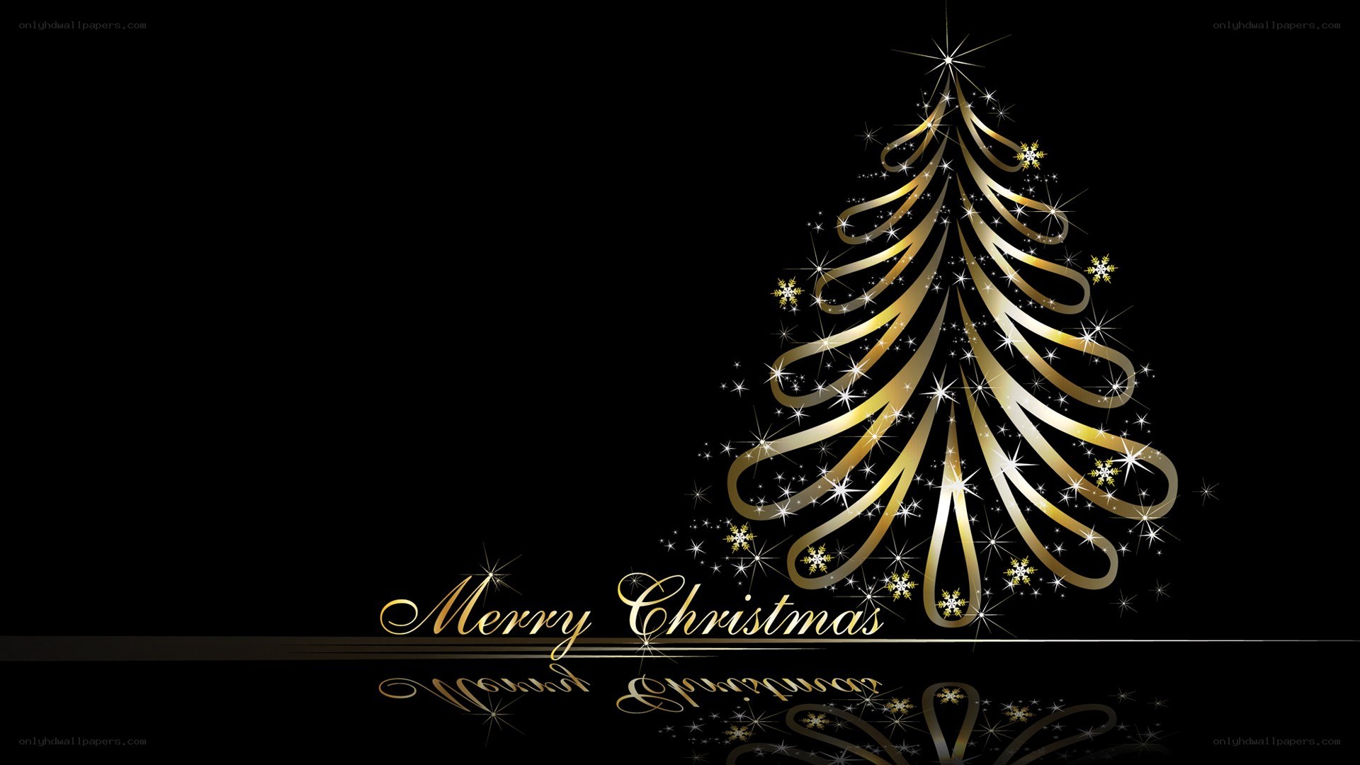 Golden Christmas tree design