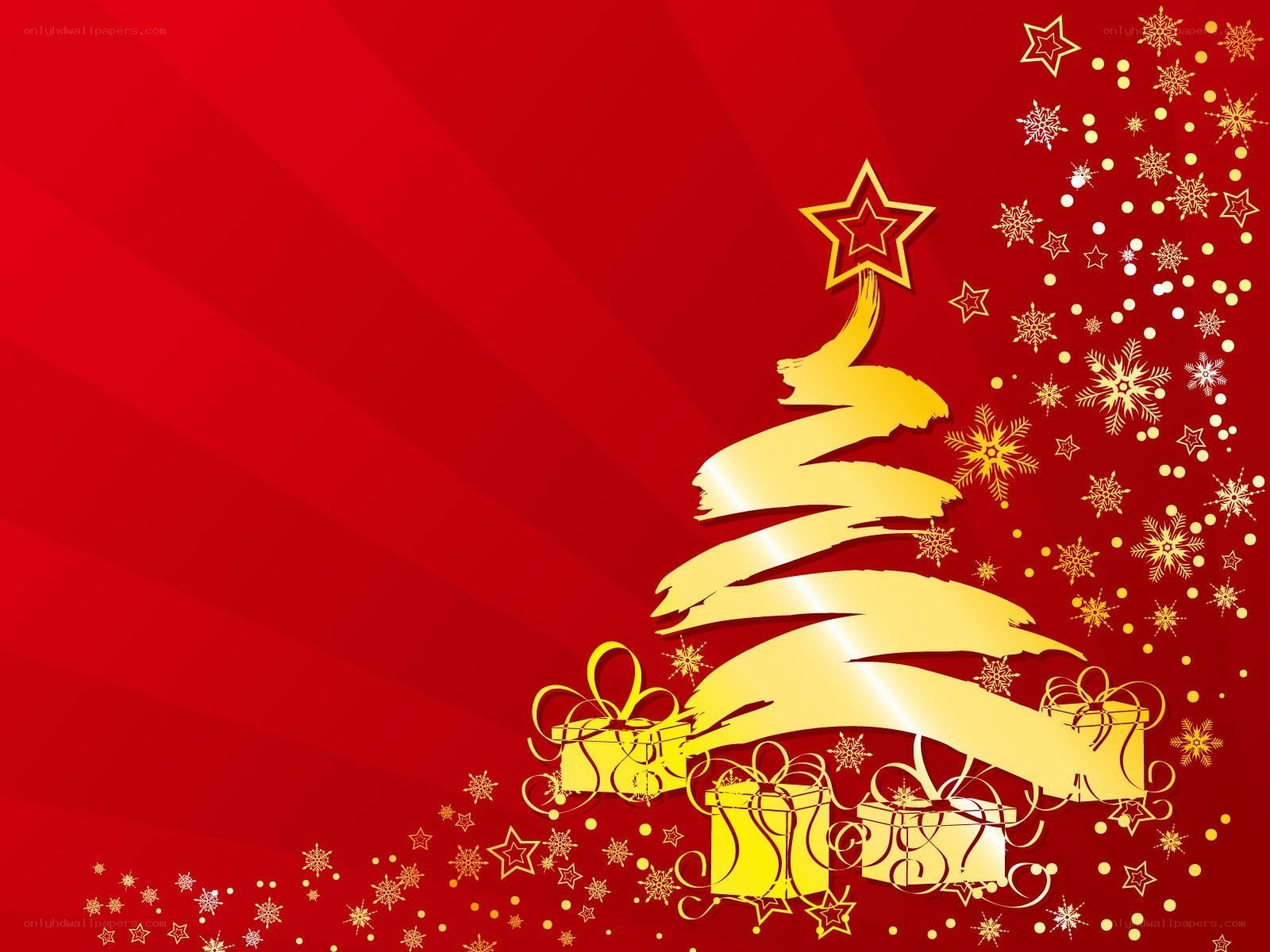 golden christmas tree design