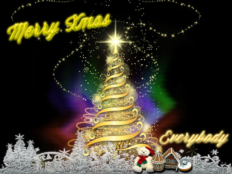 Golden Christmas Tree — Gold, Festive