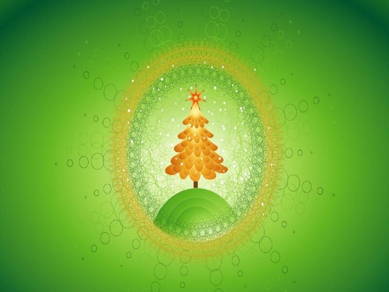 Golden Christmas Tree — Green