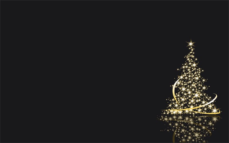 golden Christmas tree sparkle