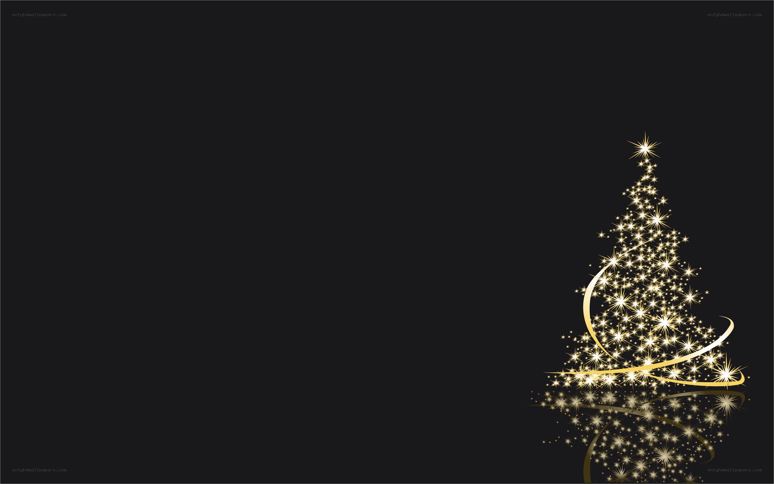 golden Christmas tree sparkle