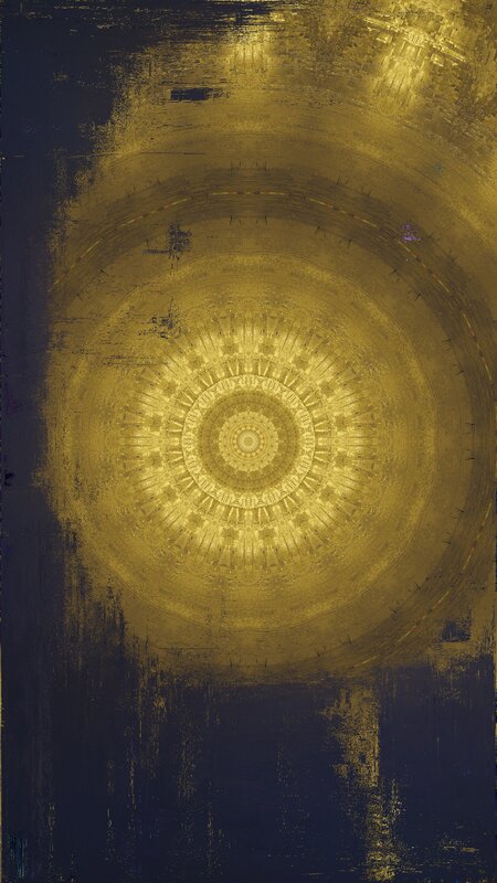 Golden Circular Pattern — Gold