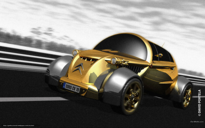 Golden Citroën concept car