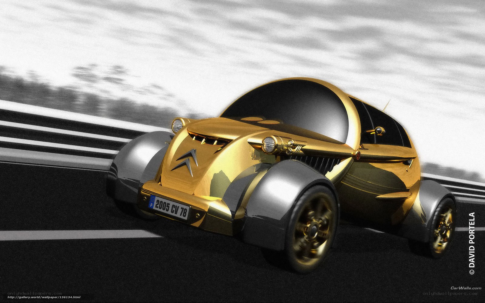 Golden Citroën concept car