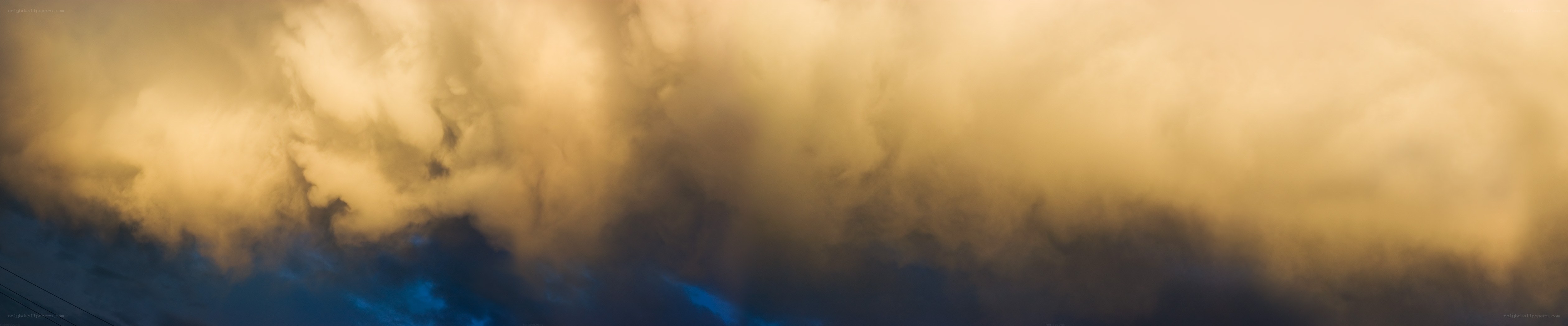 golden clouds at dusk