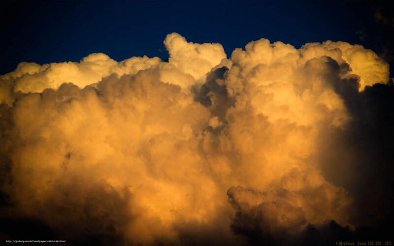 Golden Clouds at Dusk