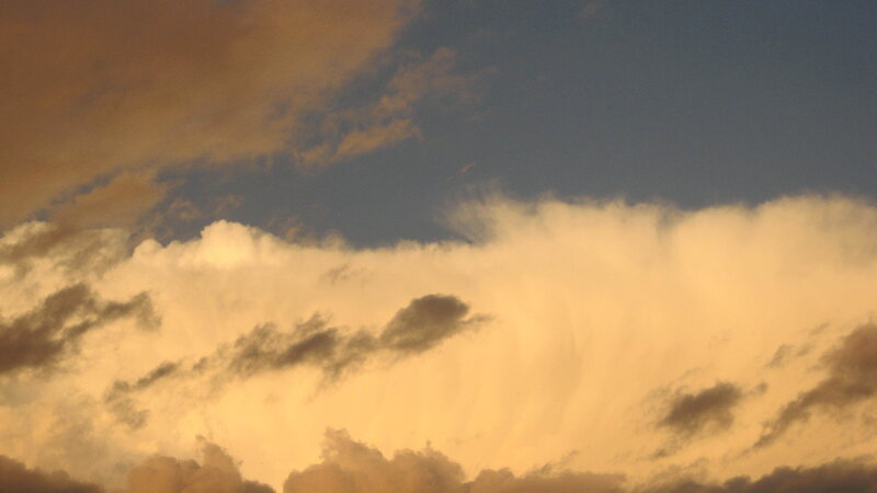 golden clouds at sunset