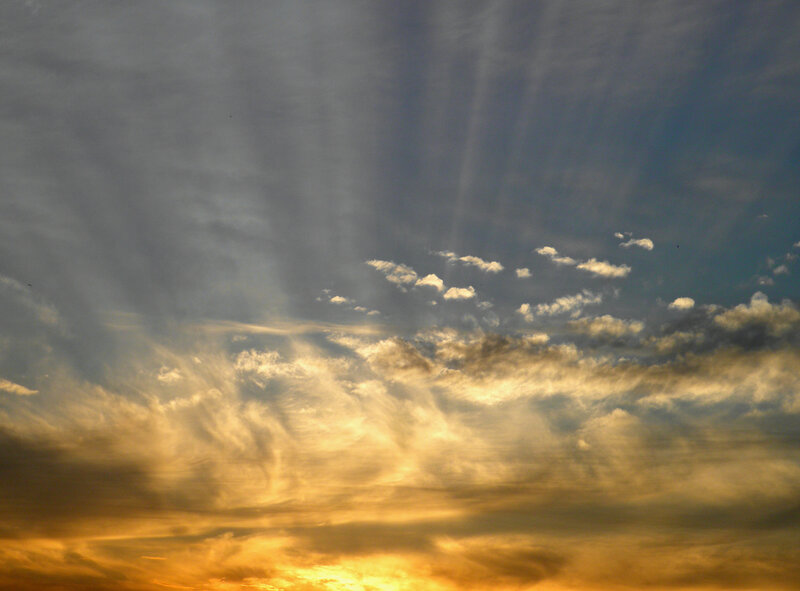 Golden Clouds at Sunset — Gold, Dramatic