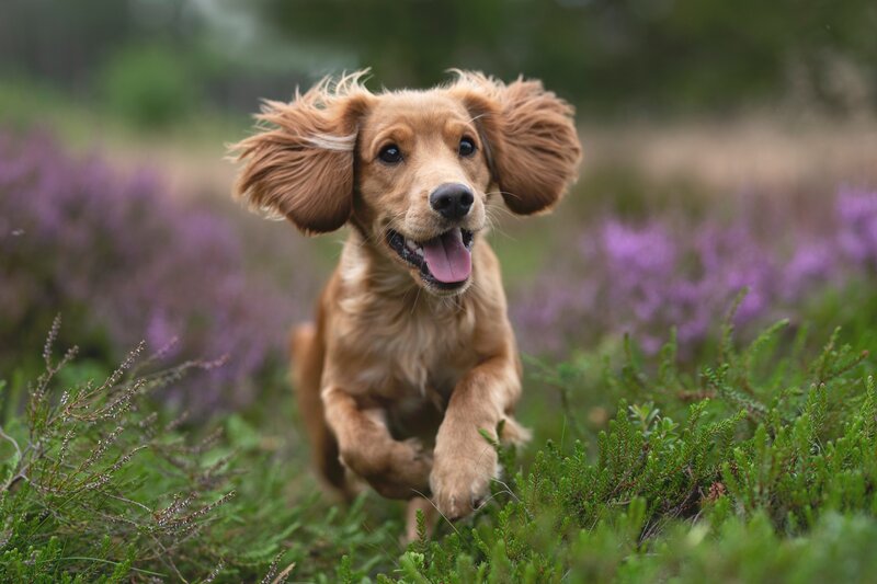 Golden Cocker Spaniel Puppy — Brown, Playful