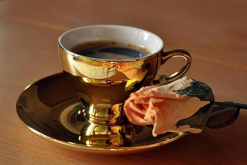 Golden Coffee Cup