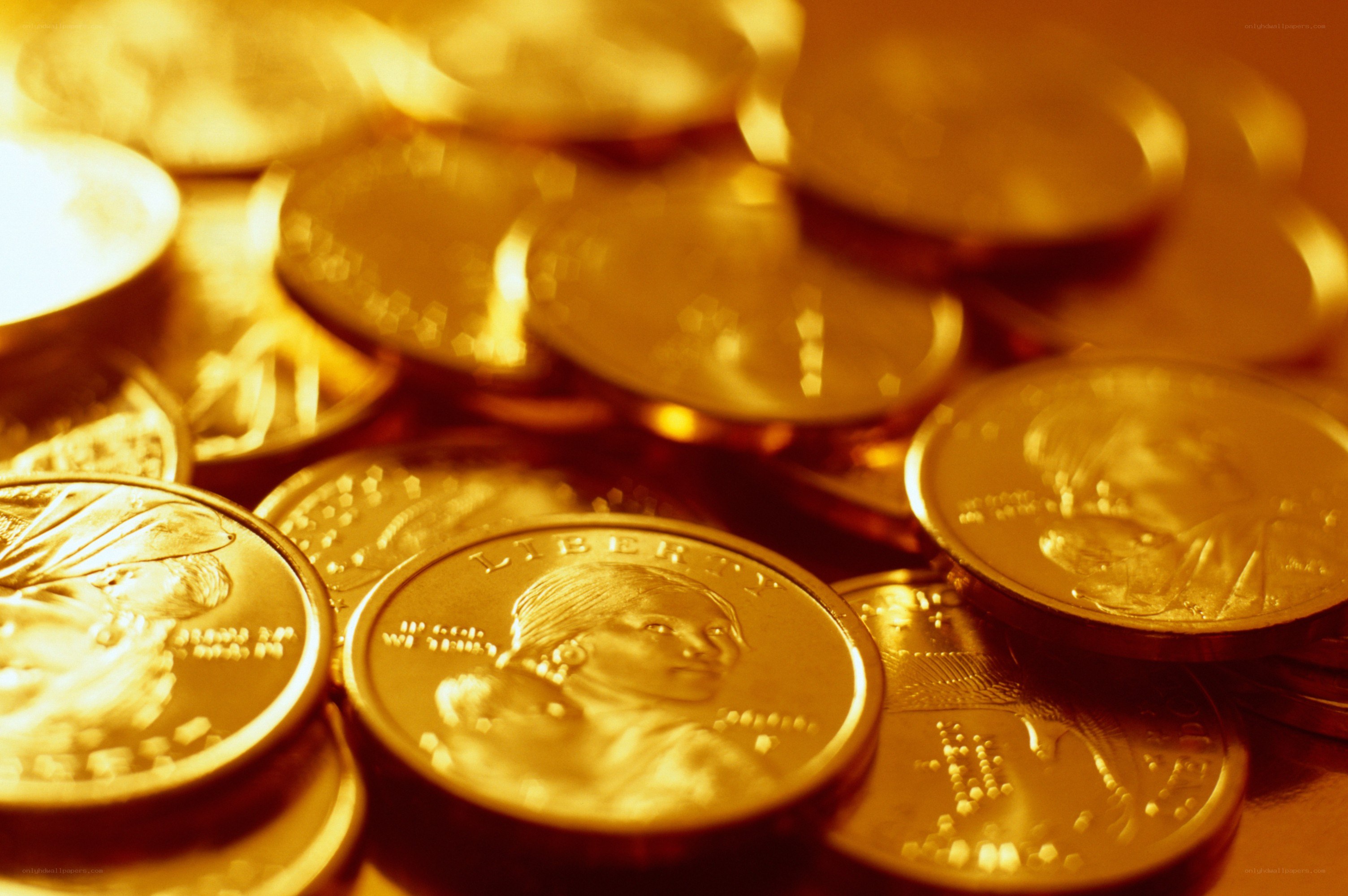 golden coins pile