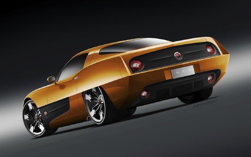 Golden Concept Car — Gold, Dramatic, Digital Art