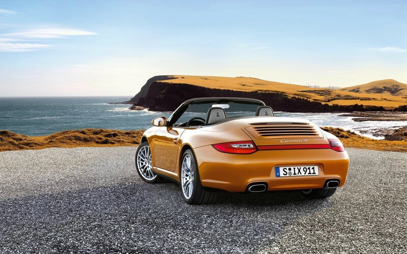 Golden Convertible Car — Gold