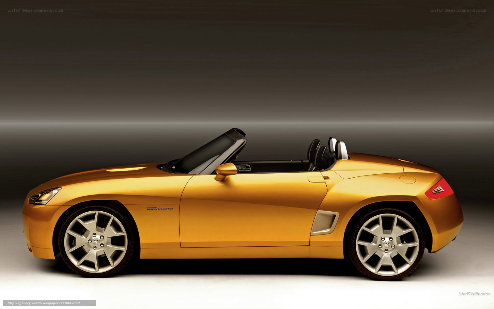 golden convertible sports car