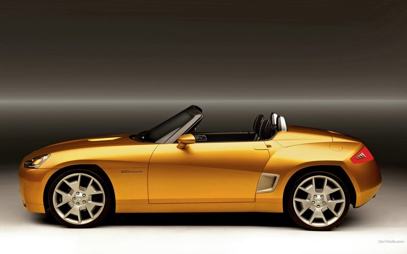golden convertible sports car