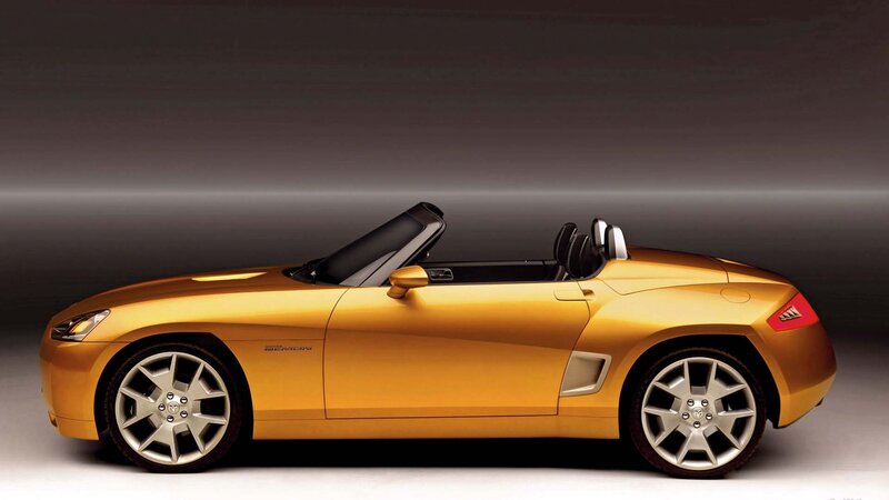 golden convertible sports car