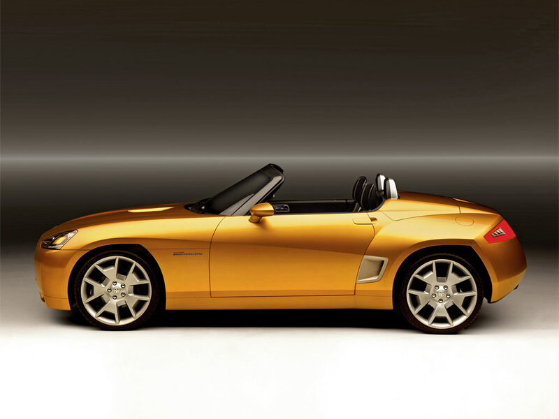 golden convertible sports car