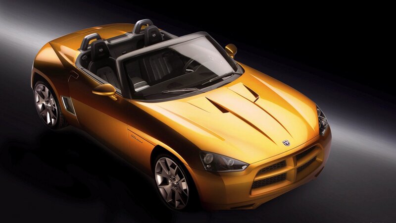 Golden Convertible Sports Car — Gold, Dramatic
