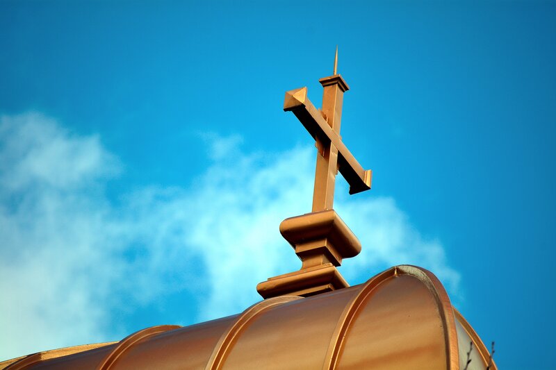 Golden Cross on Dome