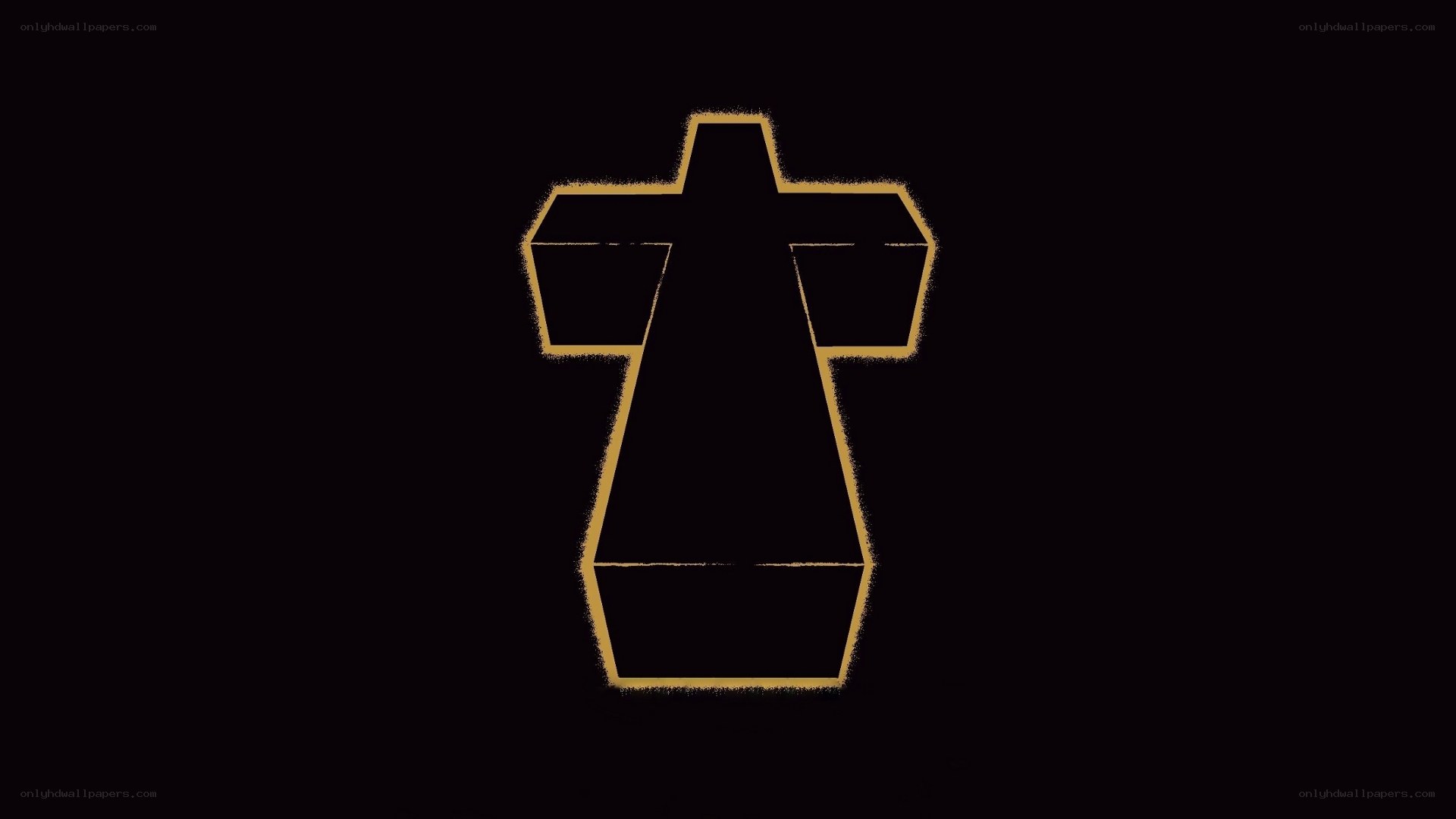 golden cross outline