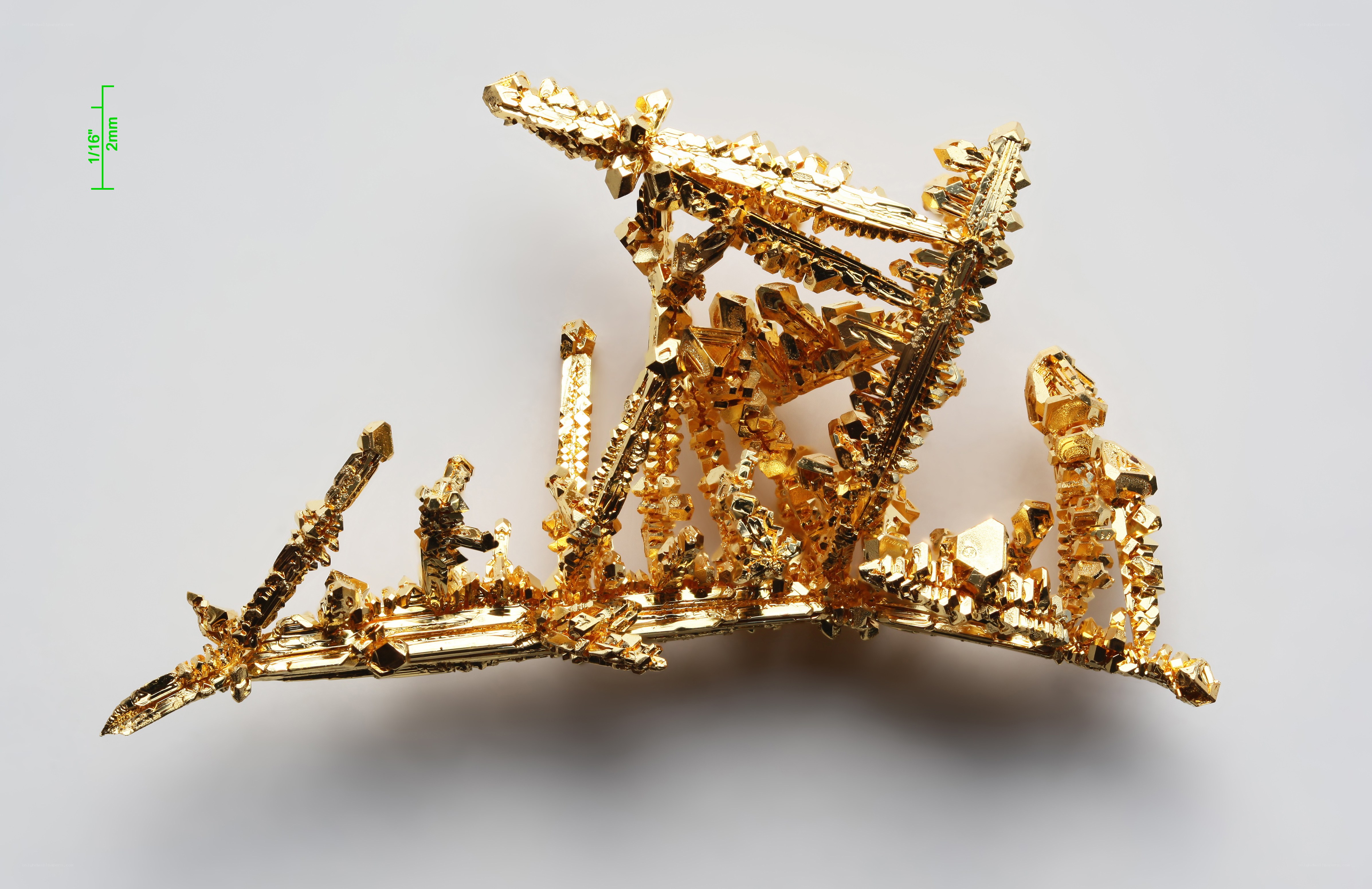 Golden crystal formation