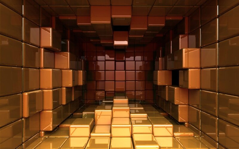 Golden Cube Corridor — Gold