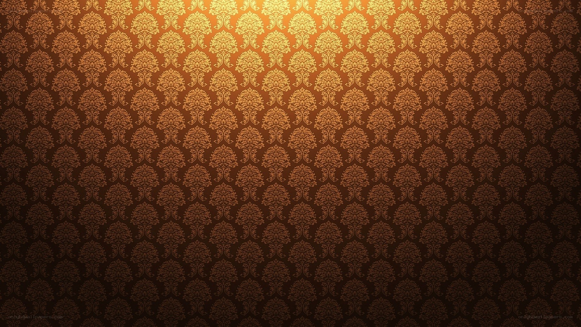 golden damask pattern