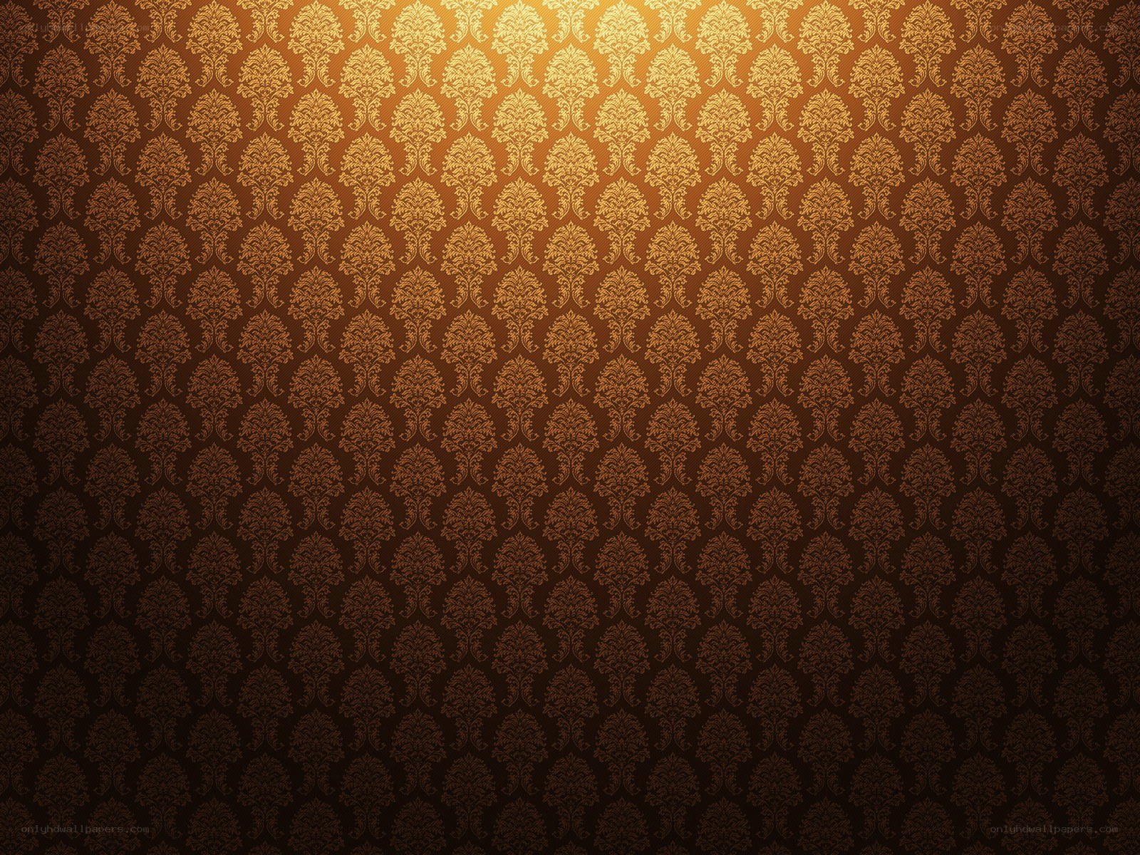 golden damask pattern background