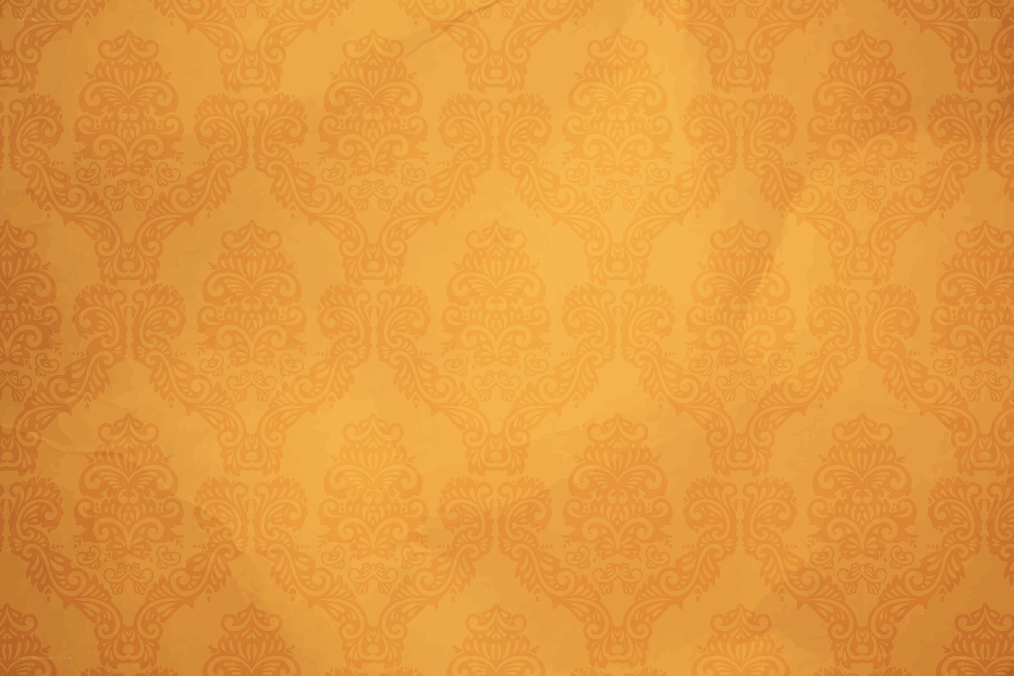 golden damask pattern
