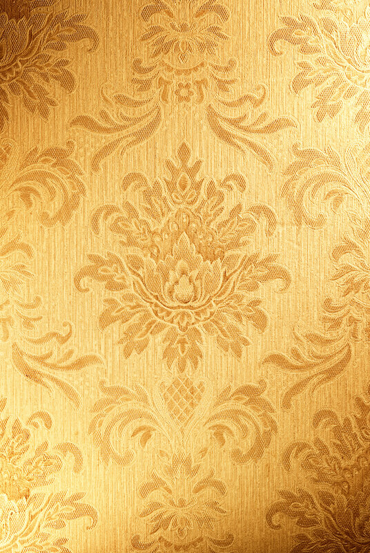 golden damask wallpaper pattern