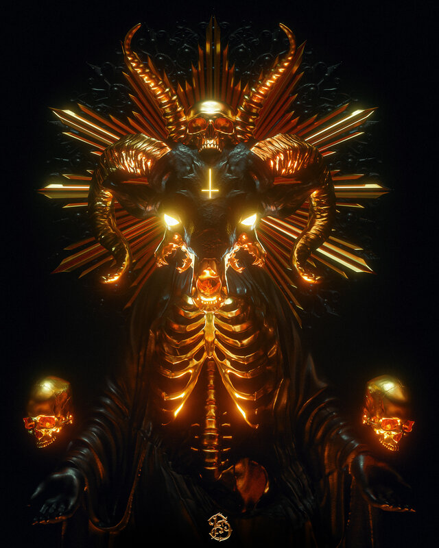 Golden Demonic Figure