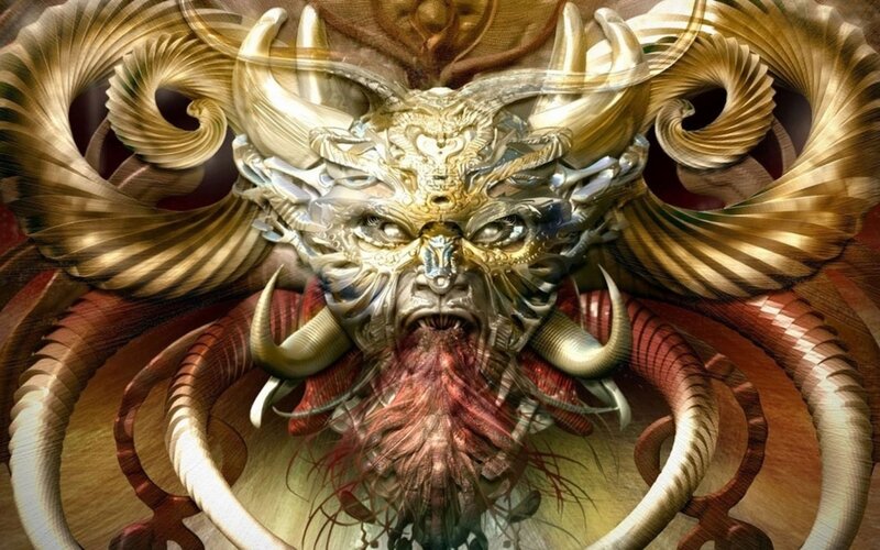 Golden Demonic Mask