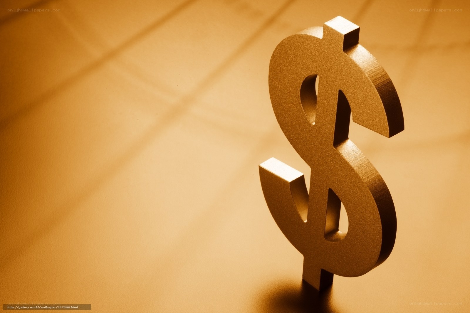 golden dollar sign symbol
