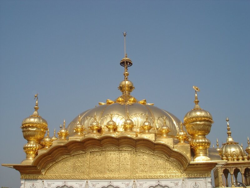 Golden dome of a Sikh temple