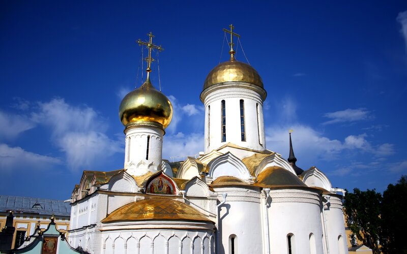 Golden-domed Church — Blue, Serene, Afternoon, Photograph