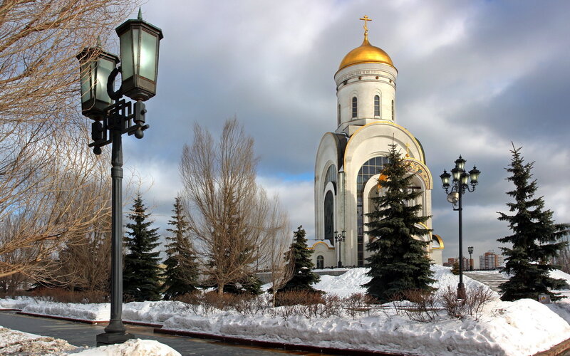 Golden-domed Church — White, Serene