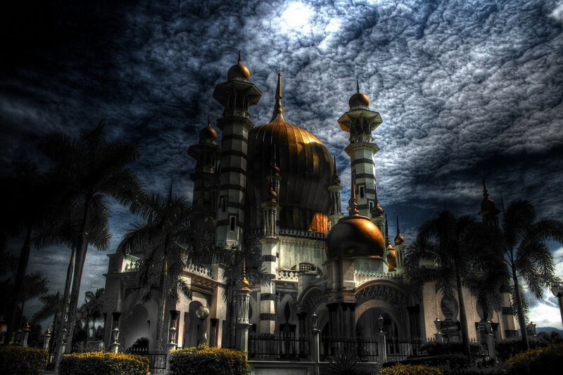 Golden-domed Mosque — Gold, Dramatic