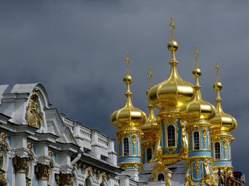 Golden Domes on Building