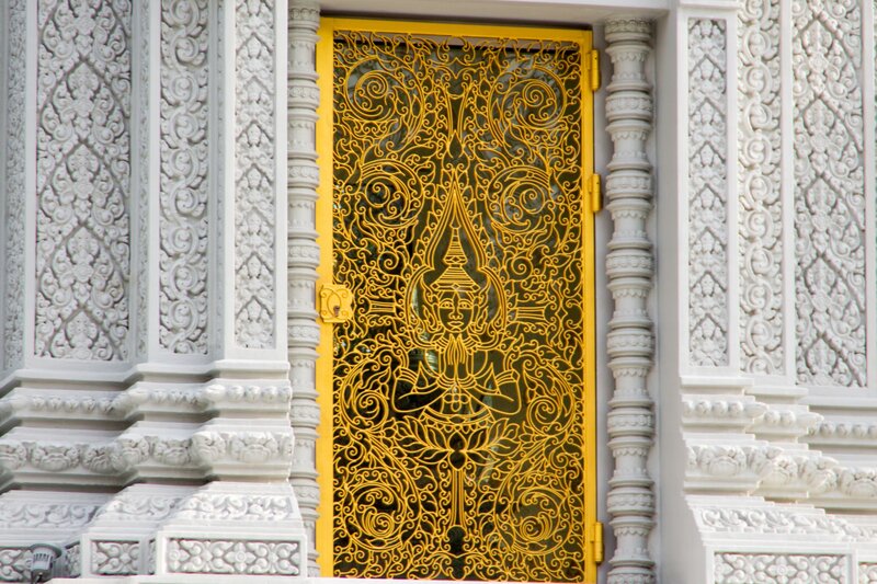 Golden Door with Carving