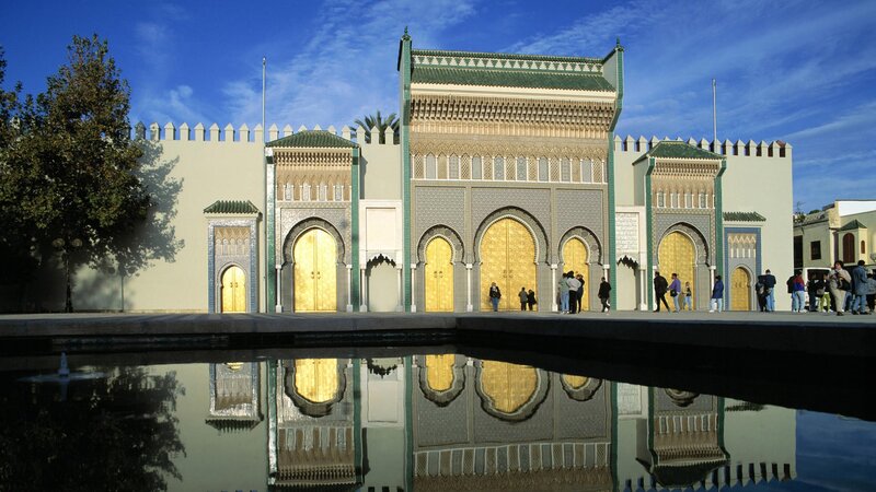 Golden doors of a Moroccan palace